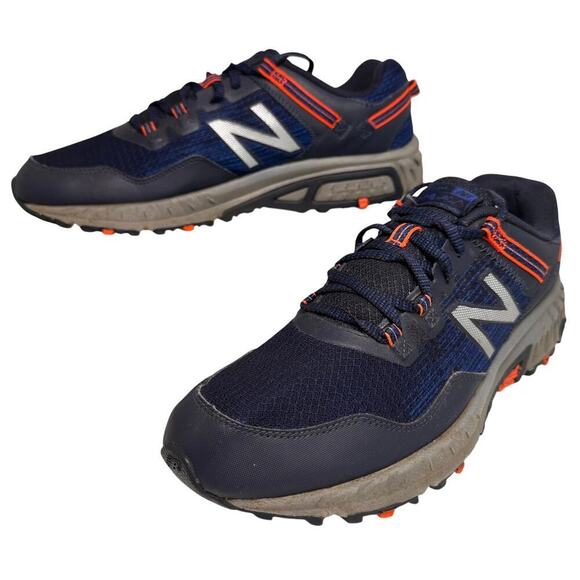New Balance 410v6 Trail Navy Blue Orange Men Sz 10.5 D Shoes AT Tread Gorpcore - Picture 1 of 16